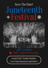 Retro Juneteenth Festival Poster Image Preview