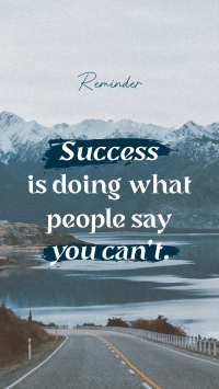 Success Motivational Quote TikTok video Image Preview