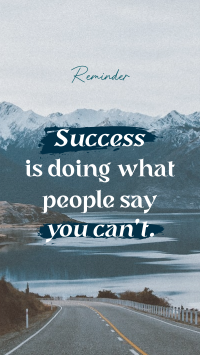 Success Motivational Quote TikTok Video Design