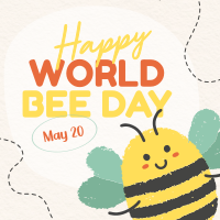 Modern Celebrating World Bee Day Instagram post Image Preview