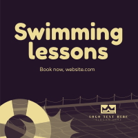 Swimming Lessons Instagram Post Design