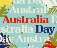 Australia Day Pattern Facebook Post Design