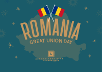 Romania Great Union Day Postcard Image Preview