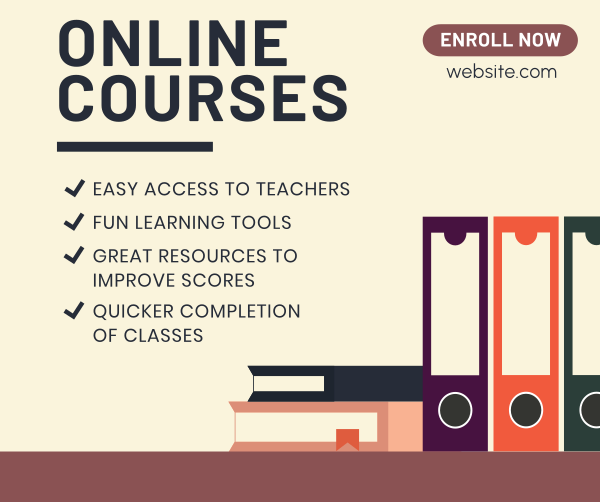 Online Courses Facebook Post Design Image Preview