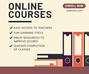 Online Courses Facebook post