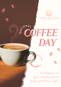 Rustic Coffee Greeting Poster Preview