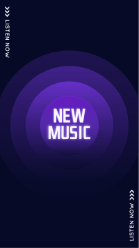New Music Button Facebook story Image Preview