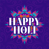 Holi Greeting Flourishes Instagram post Image Preview