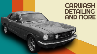 Retro Carwash Service Facebook Event Cover Design
