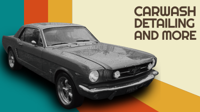 Retro Carwash Service Facebook event cover Image Preview