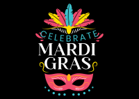 Celebrate Mardi Gras Postcard Design