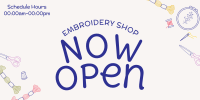Cute Embroidery Shop Twitter post Image Preview