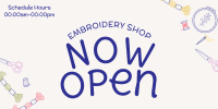 Cute Embroidery Shop Twitter Post Image Preview