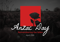 Anzac Remembrance Postcard Image Preview