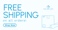 Minimalist Free Shipping Deals Facebook Ad Design