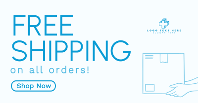 Minimalist Free Shipping Deals Facebook ad Image Preview