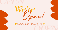 We're Open Now Facebook ad Image Preview