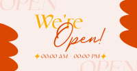 We're Open Now Facebook Ad Design