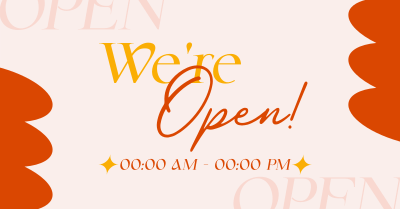 We're Open Now Facebook ad Image Preview