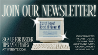 Retro Minimalist Newsletter Facebook Event Cover Design