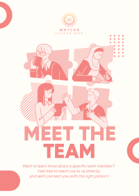 Modern Quirky Meet The Team Flyer Image Preview