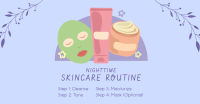 Nighttime Skincare Routine Facebook Ad Design