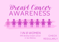 Breast Cancer Checkup Postcard Design
