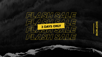 Flash Sale Yellow Facebook event cover Image Preview