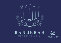Hanukkah Light Postcard Design