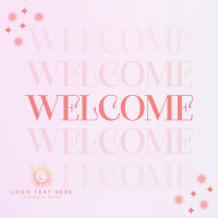 Gradient Sparkly Welcome Instagram post Image Preview