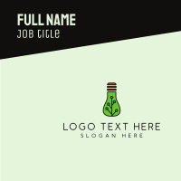 Green Eco Bulb Business Card Design