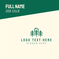 Simple Tree House Camp Business Card Design