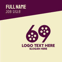 Number 69 Film Business Card Design