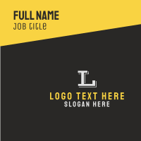 Sporty Text Font Business Card Design