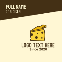 Yellow Cheese Arrow Business Card Design