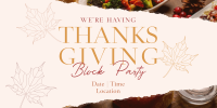 Elegant Thanksgiving Party Twitter post Image Preview