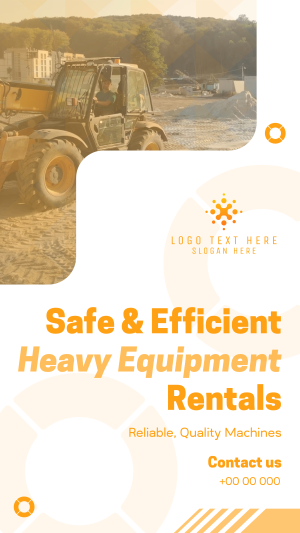 Corporate Heavy Equipment Rentals Instagram story Image Preview