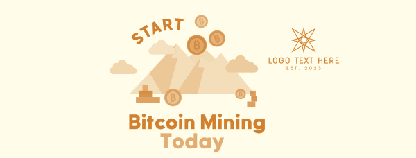 Bitcoin Mountain Facebook Cover Design Image Preview
