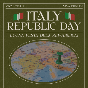 Retro Italian Republic Day Instagram post Image Preview