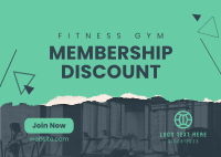Fitness Membership Discount Postcard Design