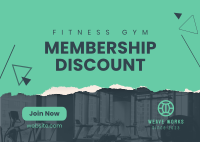 Fitness Membership Discount Postcard Image Preview