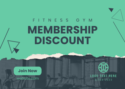 Fitness Membership Discount Postcard Image Preview