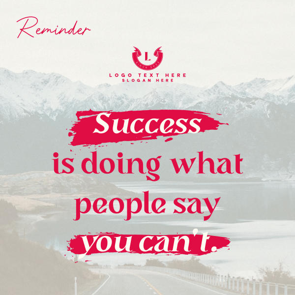 Success Motivational Quote Instagram Post Design Image Preview