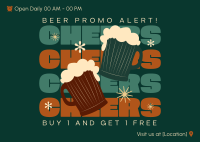 Quirky Beer Sale Postcard Design