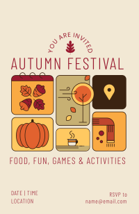 Fall Festival Calendar Invitation Image Preview
