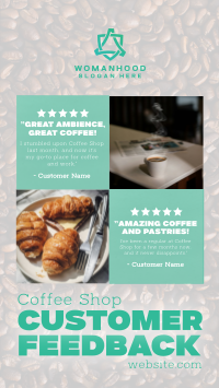 Modern Coffee Shop Feedback Instagram reel Image Preview