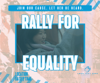 Women's Equality Rally Facebook Post Design