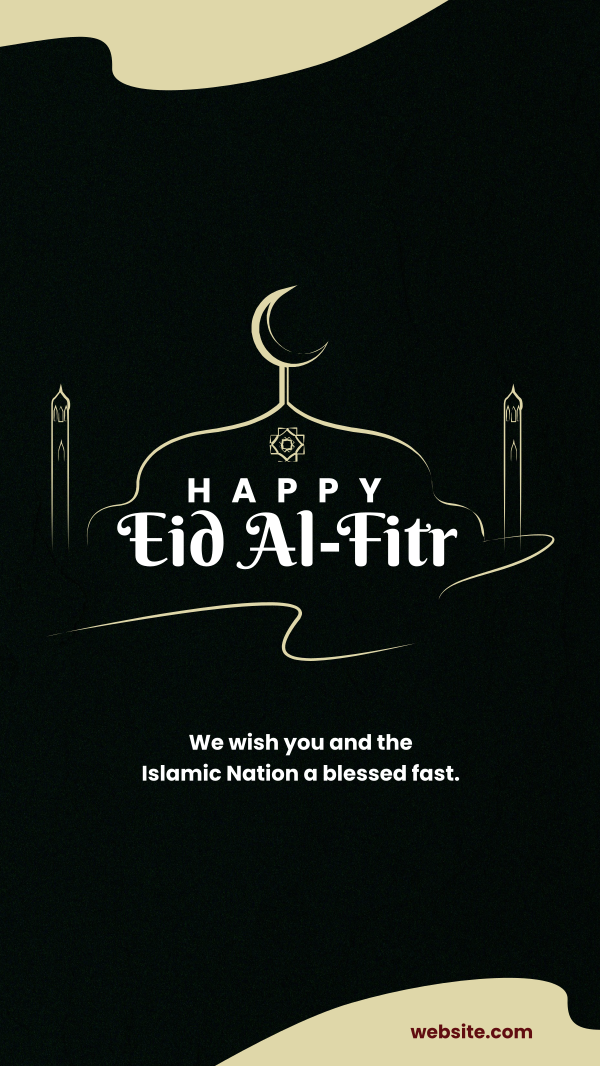 Eid Al-Fitr Strokes Instagram Story Design Image Preview