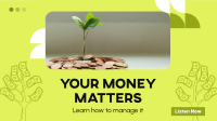 Money Matters Podcast Facebook Event Cover Design