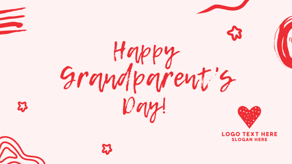 Happy Grandparents Scribble Facebook Event Cover Design Image Preview